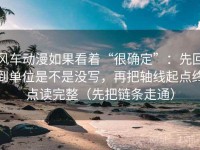 风车动漫如果看着“很确定”：先回到单位是不是没写，再把轴线起点终点读完整（先把链条走通）